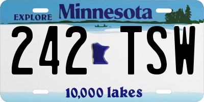 MN license plate 242TSW