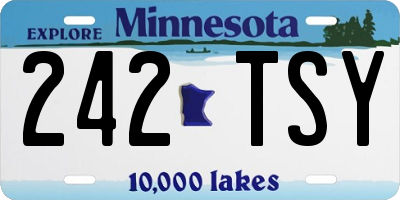 MN license plate 242TSY