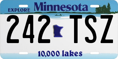 MN license plate 242TSZ
