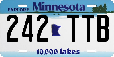 MN license plate 242TTB
