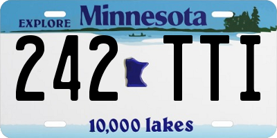 MN license plate 242TTI