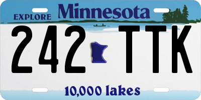 MN license plate 242TTK