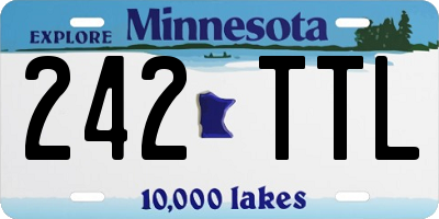 MN license plate 242TTL
