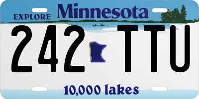 MN license plate 242TTU