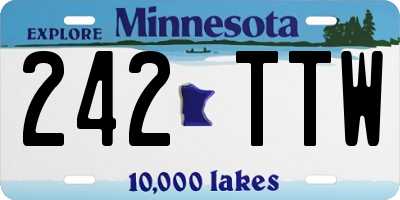 MN license plate 242TTW