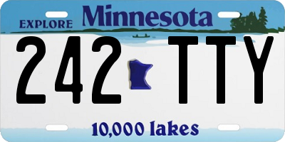 MN license plate 242TTY