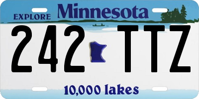 MN license plate 242TTZ