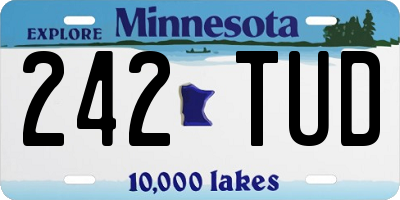 MN license plate 242TUD