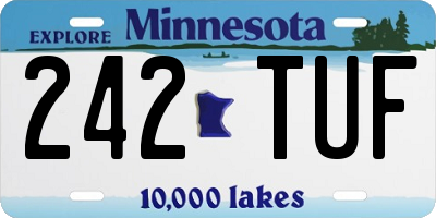 MN license plate 242TUF