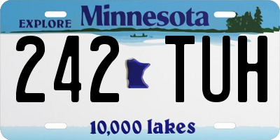 MN license plate 242TUH