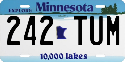 MN license plate 242TUM