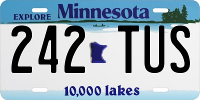 MN license plate 242TUS