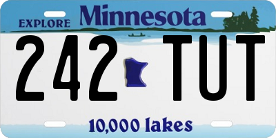 MN license plate 242TUT