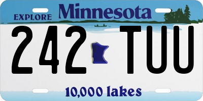 MN license plate 242TUU