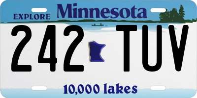MN license plate 242TUV