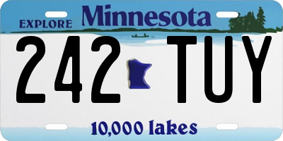 MN license plate 242TUY