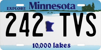 MN license plate 242TVS