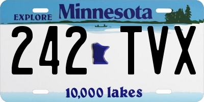 MN license plate 242TVX
