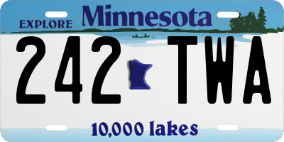 MN license plate 242TWA