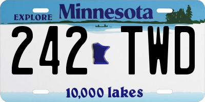 MN license plate 242TWD