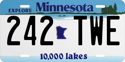 MN license plate 242TWE