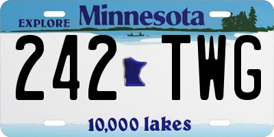 MN license plate 242TWG