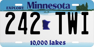 MN license plate 242TWI