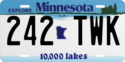 MN license plate 242TWK