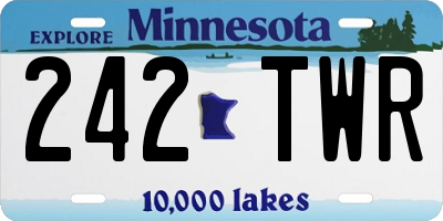 MN license plate 242TWR