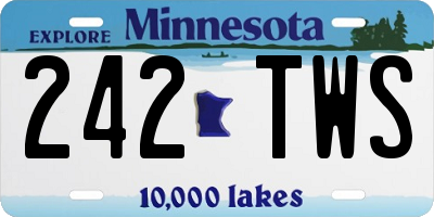 MN license plate 242TWS