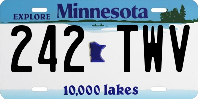 MN license plate 242TWV