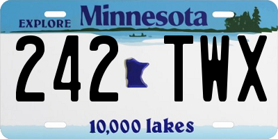 MN license plate 242TWX