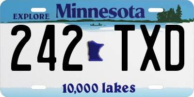MN license plate 242TXD
