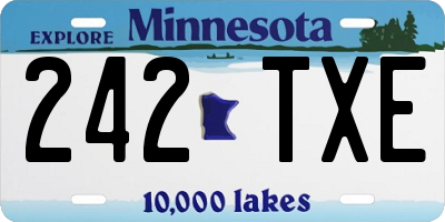 MN license plate 242TXE
