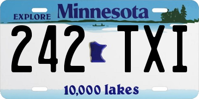 MN license plate 242TXI