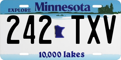 MN license plate 242TXV