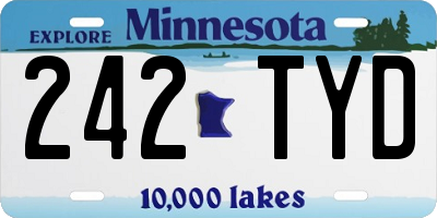 MN license plate 242TYD