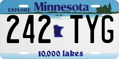 MN license plate 242TYG