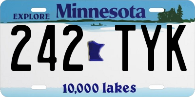 MN license plate 242TYK
