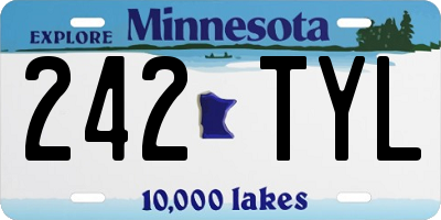 MN license plate 242TYL