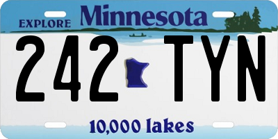 MN license plate 242TYN