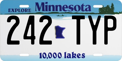 MN license plate 242TYP