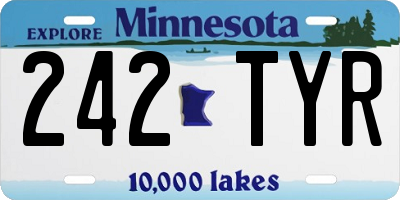 MN license plate 242TYR