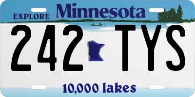MN license plate 242TYS
