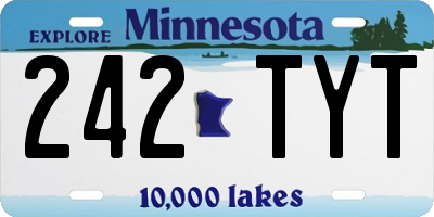 MN license plate 242TYT