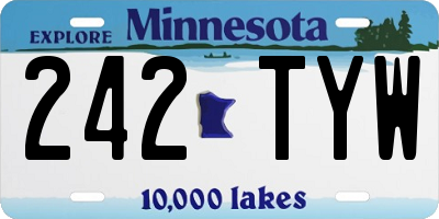 MN license plate 242TYW