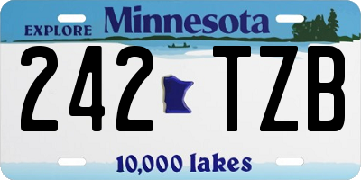 MN license plate 242TZB