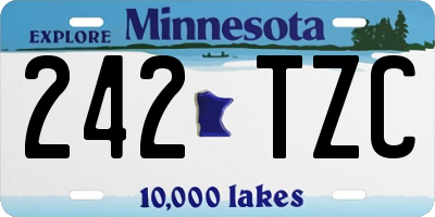 MN license plate 242TZC