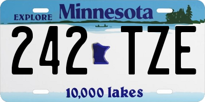 MN license plate 242TZE