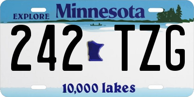 MN license plate 242TZG